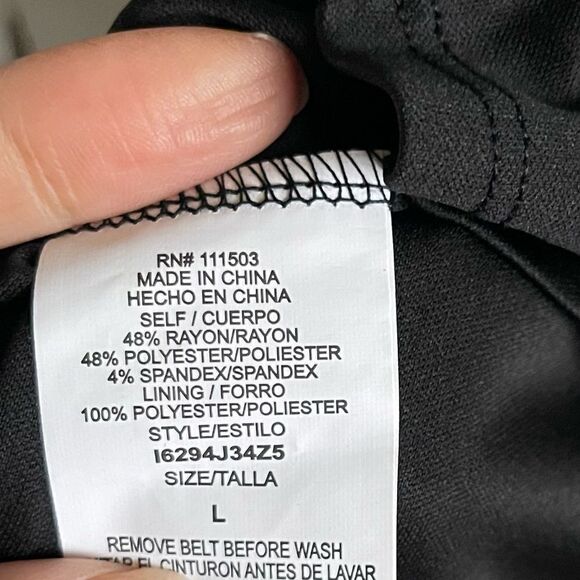 Love Reign Black/Mint Print 3/4 Sleeve Skater Midi Dress; SZ L; BNWT - Picture 9 of 10